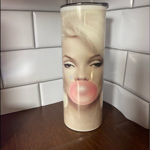 Marilyn Monroe and Audrey Hepburn sublimation tumbler .. custom made ..  20oz